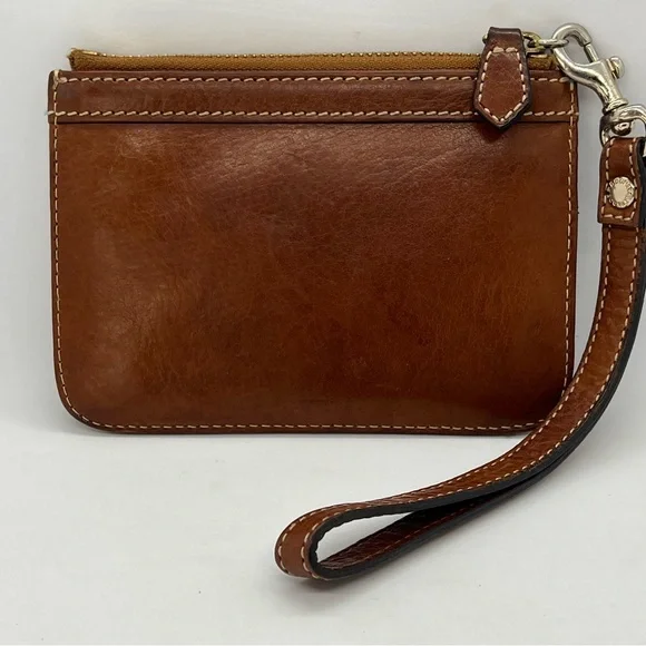 Dooney & Bourke Brown Leather Wristlet Zip Clutch Wallet | Classic Logo | EUC - Picture 3 of 11